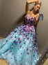 A Line Sweetheart Appliques Tulle Prom Dress LBQ4236